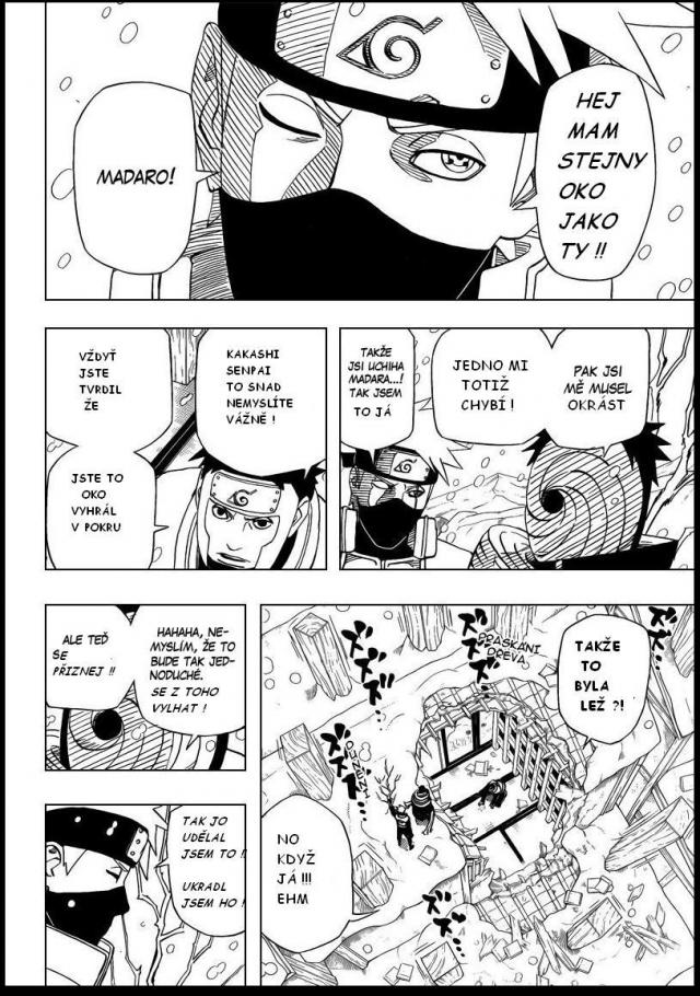 kakashi a pravda o sharinganu - spiler manga 460